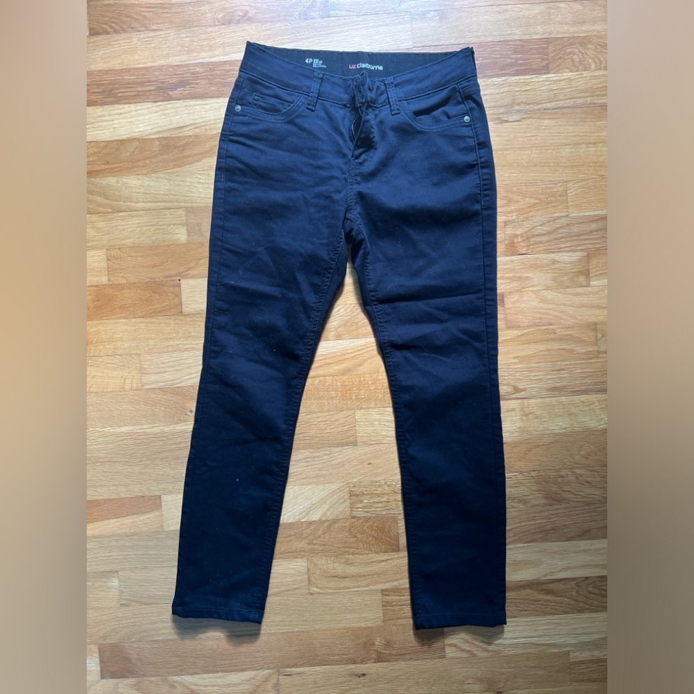 Black Jeans Pants, Size 4P, Slim Leg Mid Rise, Like New, Barely Used